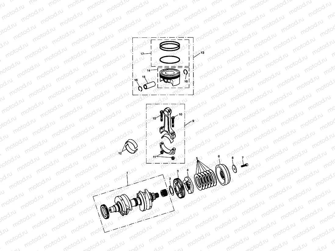 Crankshaft, Connecting Rods...