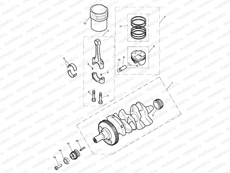 Crankshaft, Connecting Rods...