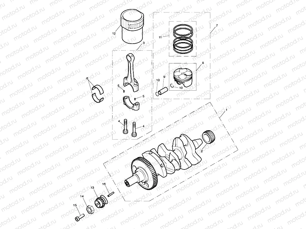 Crankshaft, Connecting Rods...