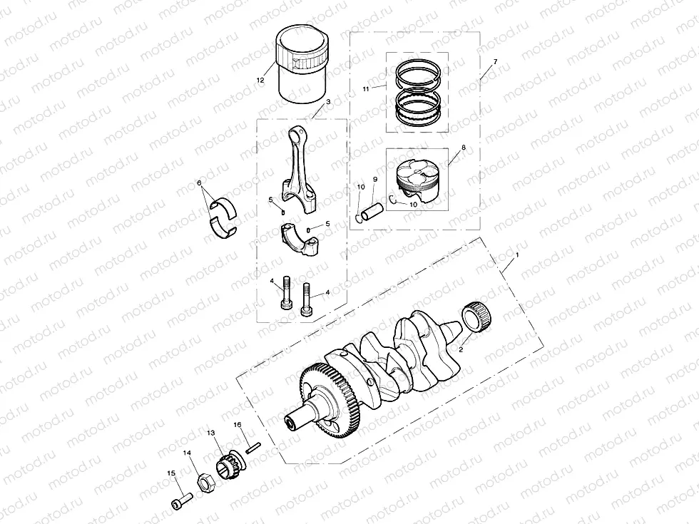 Crankshaft, Connecting Rods...