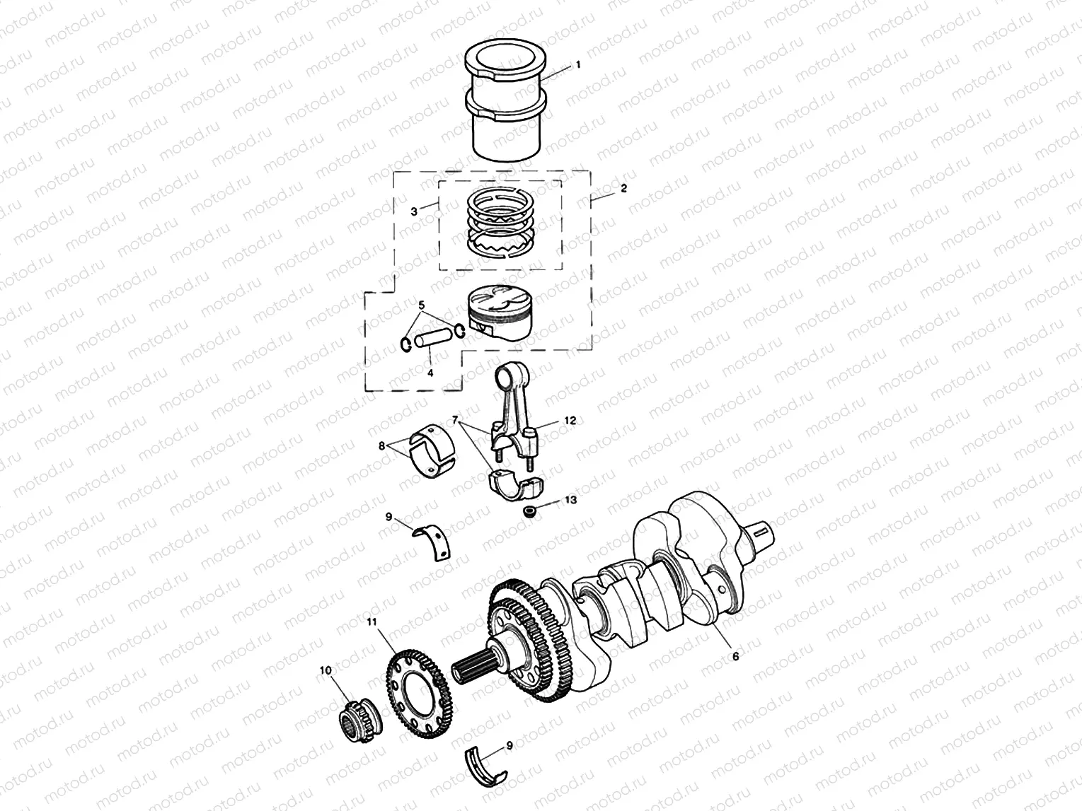 Crankshaft, Connecting Rods...
