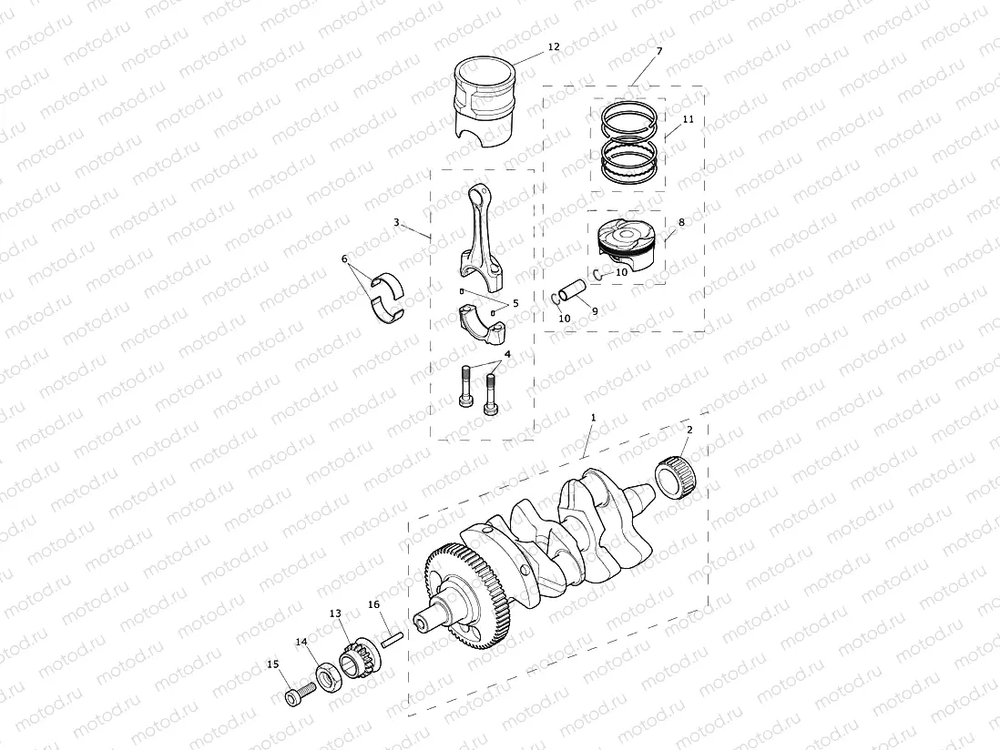 Crankshaft, Connecting Rods...