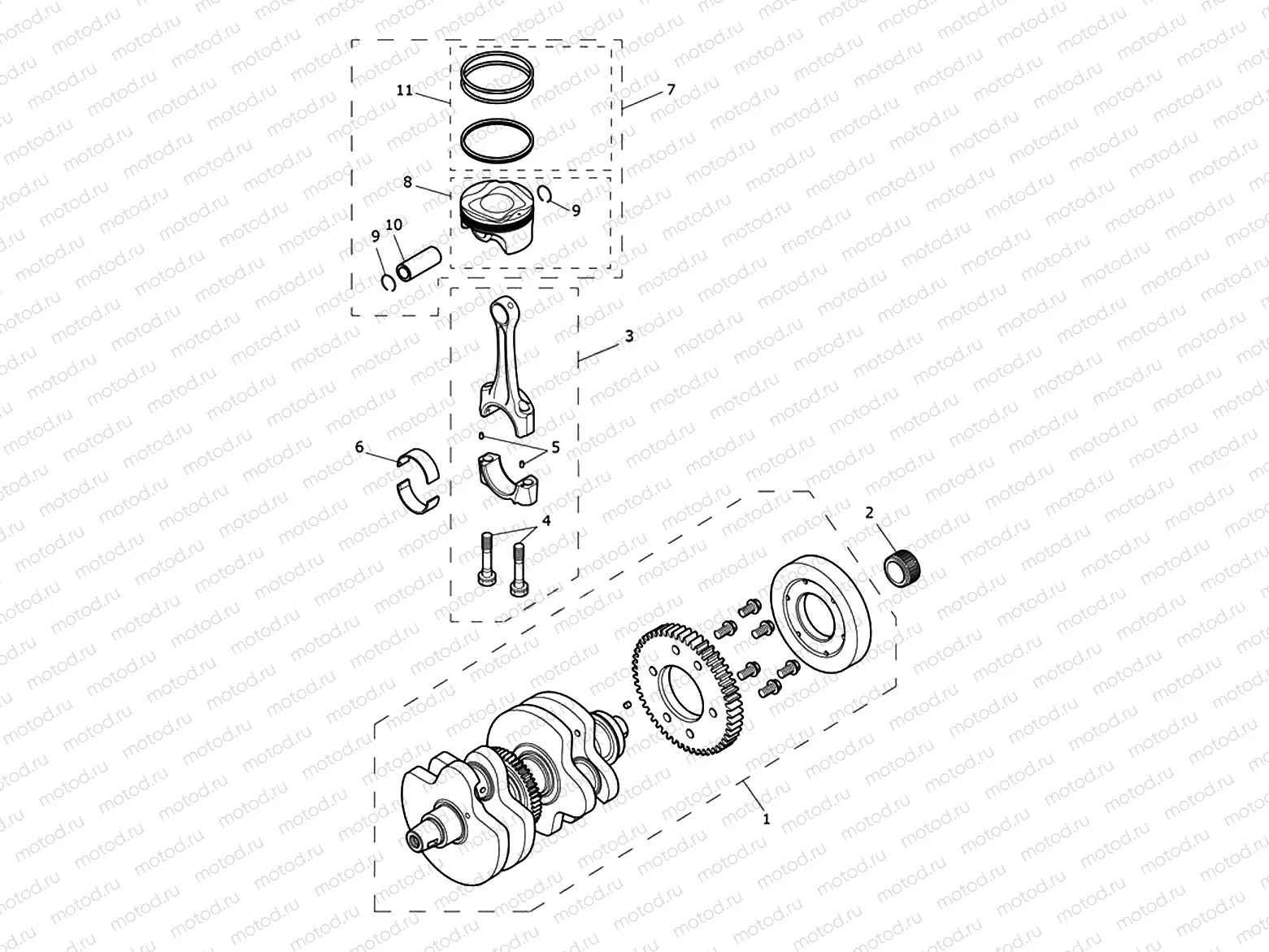 Crankshaft, Connecting Rods...