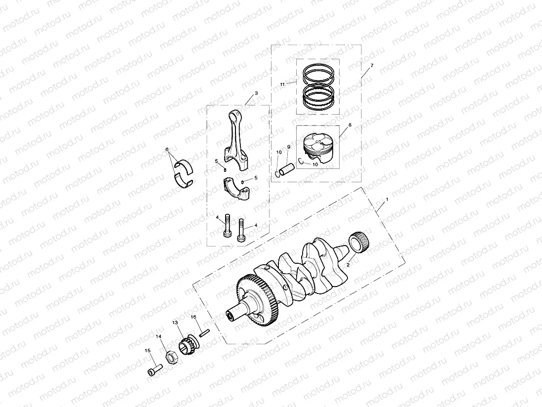 Crankshaft, Connecting Rods...