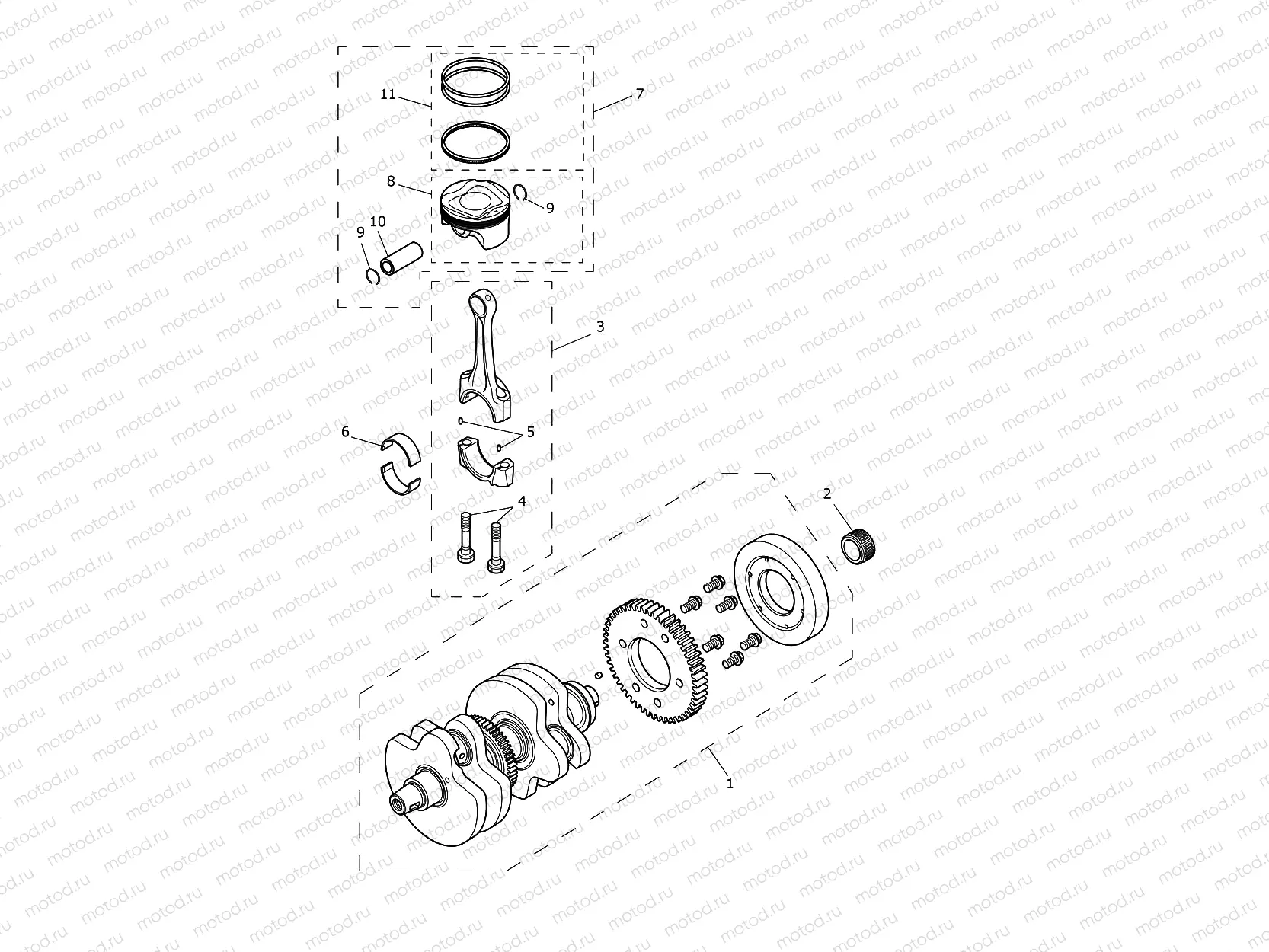 Crankshaft, Connecting Rods...