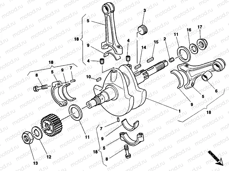 CRANKSHAFT » ENGINE CASE