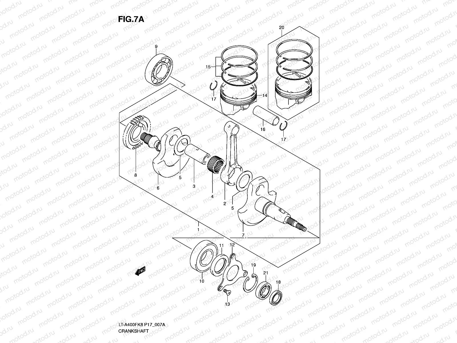 CRANKSHAFT (LT-A400FL0)