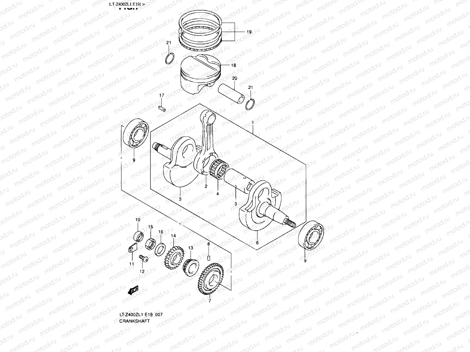 CRANKSHAFT (LT-Z400ZL1 E19)