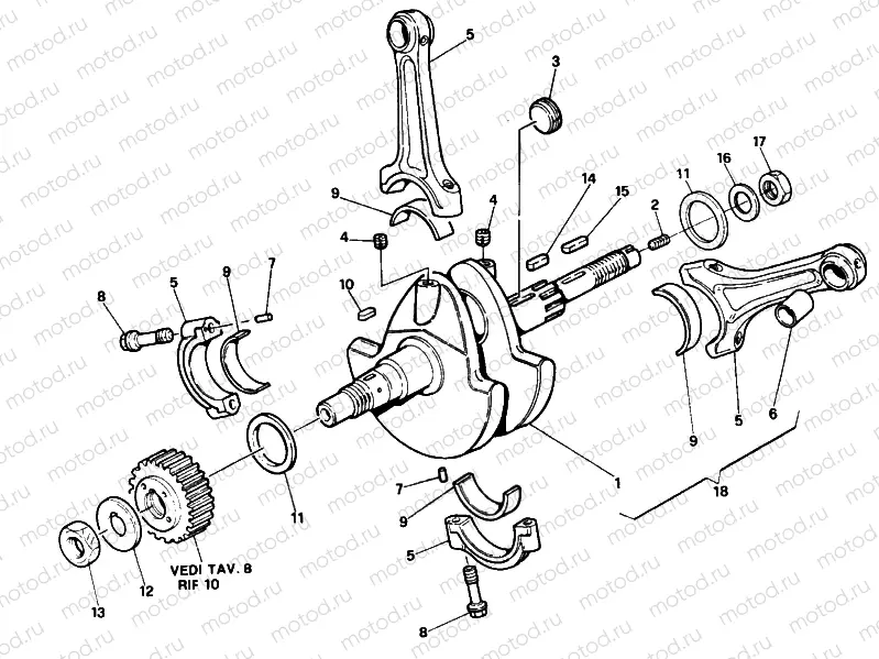 CRANKSHAFT MY91 » ENGINE CASE