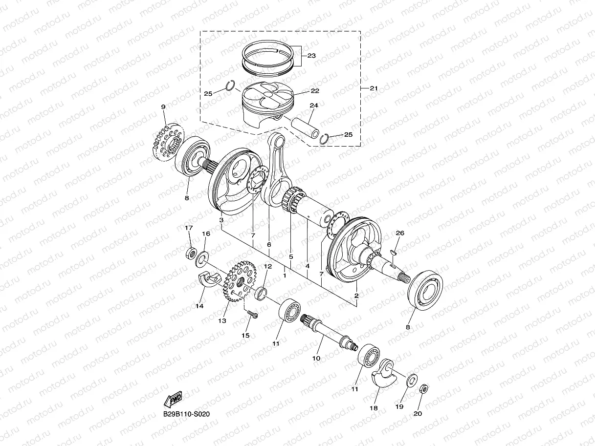 CRANKSHAFT & PISTON
