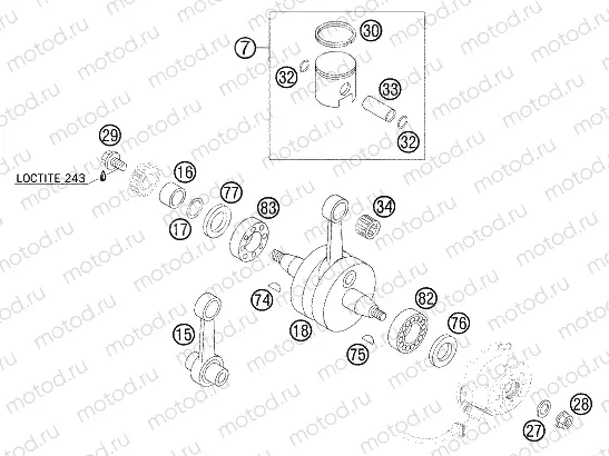 CRANKSHAFT, PISTON