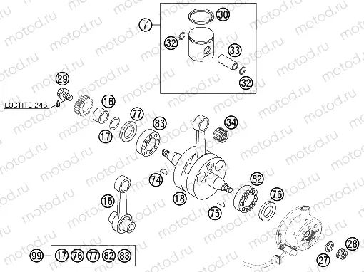 CRANKSHAFT, PISTON