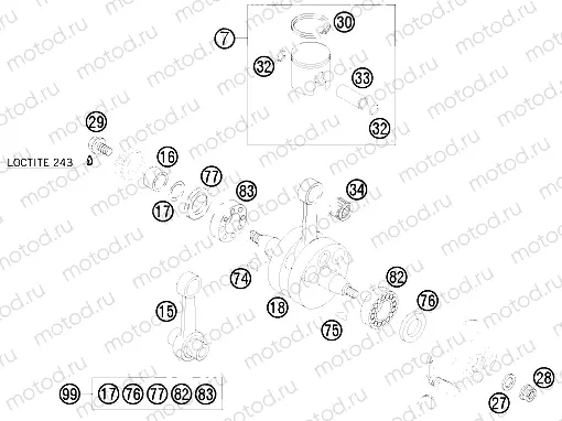 CRANKSHAFT, PISTON