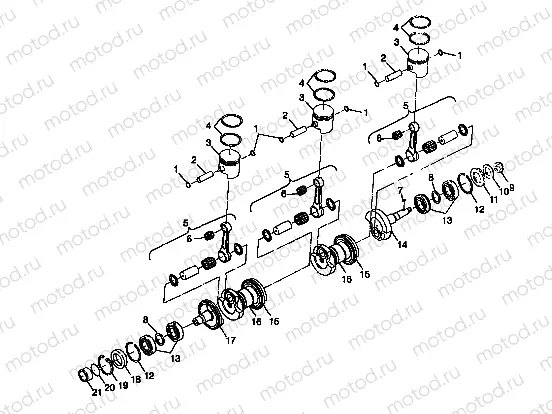 CRANKSHAFT & PISTON - B984590 (4946314631c003) | CRANKSHAFT & PISTON - B984590 (4946314631c003)