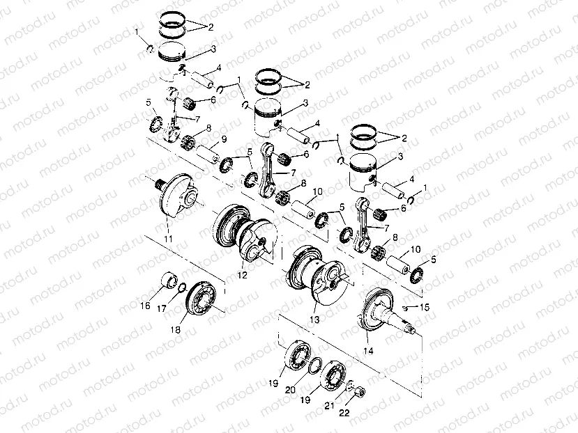 CRANKSHAFT & PISTON SL 650 STD B954358 (4932923292B014) | CRANKSHAFT & PISTON SL 650 STD B954358 (4932923292B014)