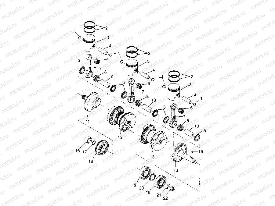CRANKSHAFT & PISTON  SLT 750 B954170 (4930563056C002) | CRANKSHAFT & PISTON  SLT 750 B954170 (4930563056C002)
