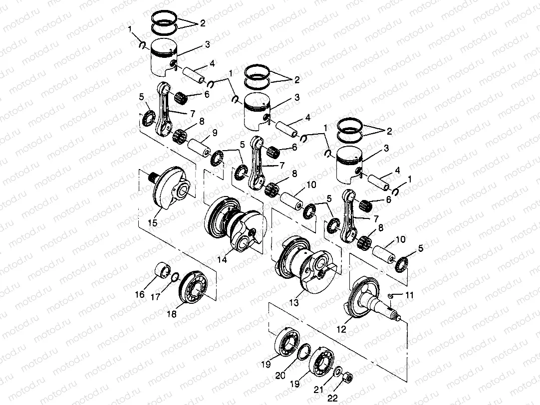 CRANKSHAFT & PISTON SLT 780 B974588 (4941174117C003) | CRANKSHAFT & PISTON SLT 780 B974588 (4941174117C003)