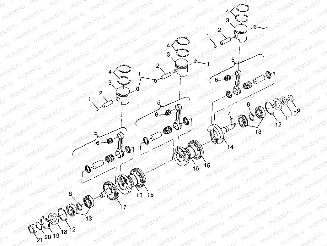 CRANKSHAFT & PISTON SLTX B974590 and INTL. SLTX I974590 (4941214121C003) | CRANKSHAFT & PISTON SLTX B974590 and INTL. SLTX I974590 (4941214121C003)