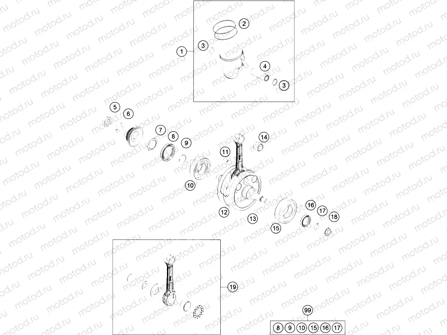 CRANKSHAFT, PISTON|Engine|30