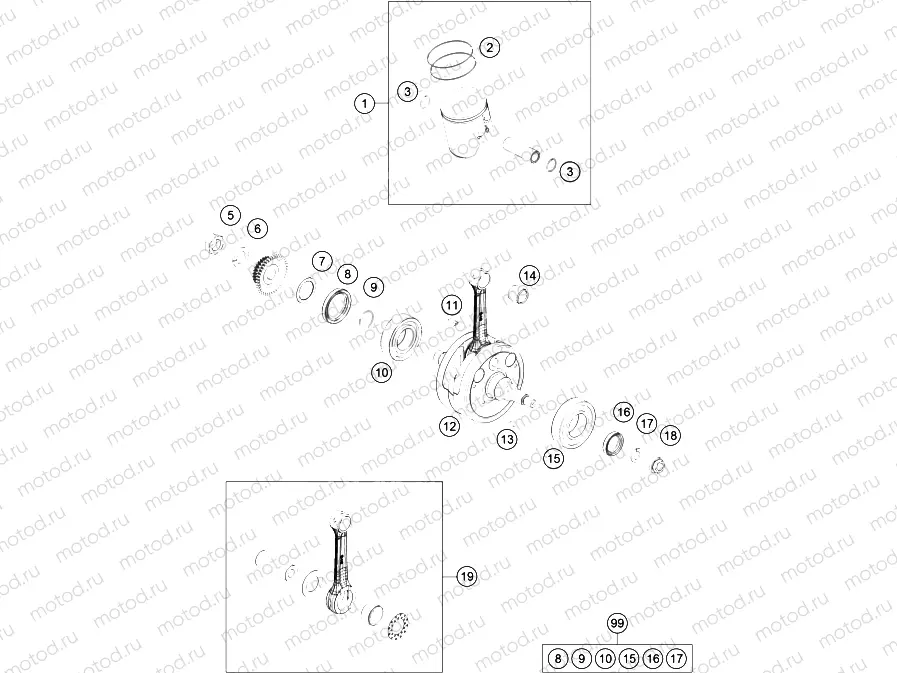 CRANKSHAFT, PISTON|Engine|30