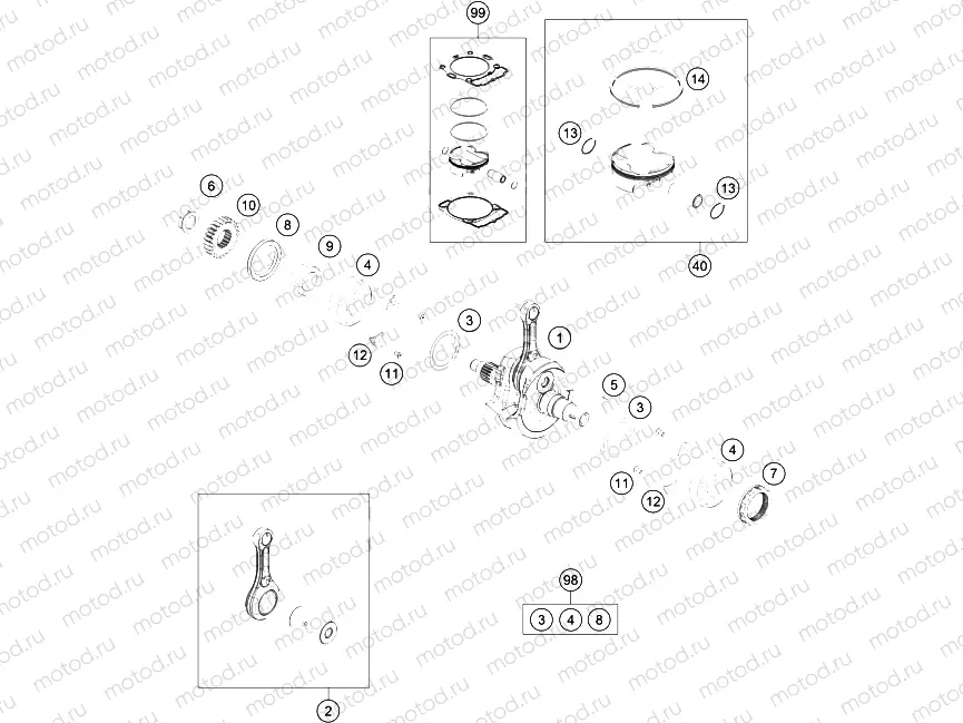CRANKSHAFT, PISTON|Engine|30