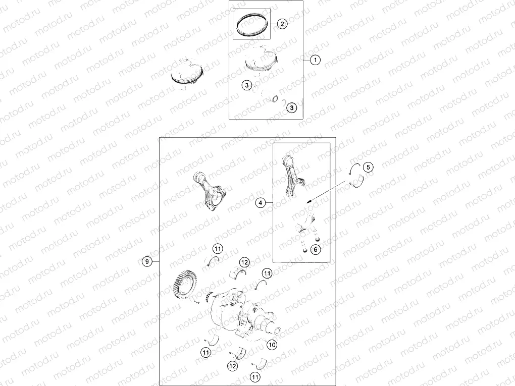 CRANKSHAFT, PISTON|Engine|30