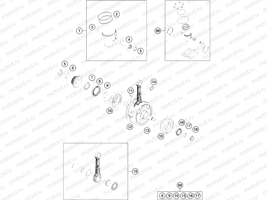 CRANKSHAFT, PISTON|Engine|30