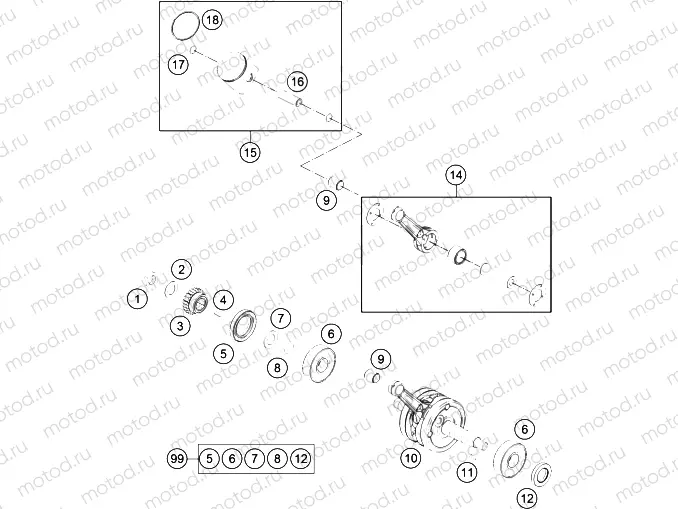 CRANKSHAFT, PISTON|Engine|30