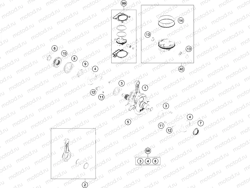 CRANKSHAFT, PISTON|Engine|30