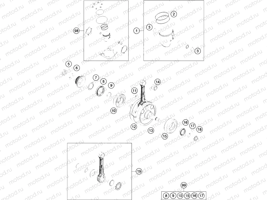 CRANKSHAFT, PISTON|Engine|30