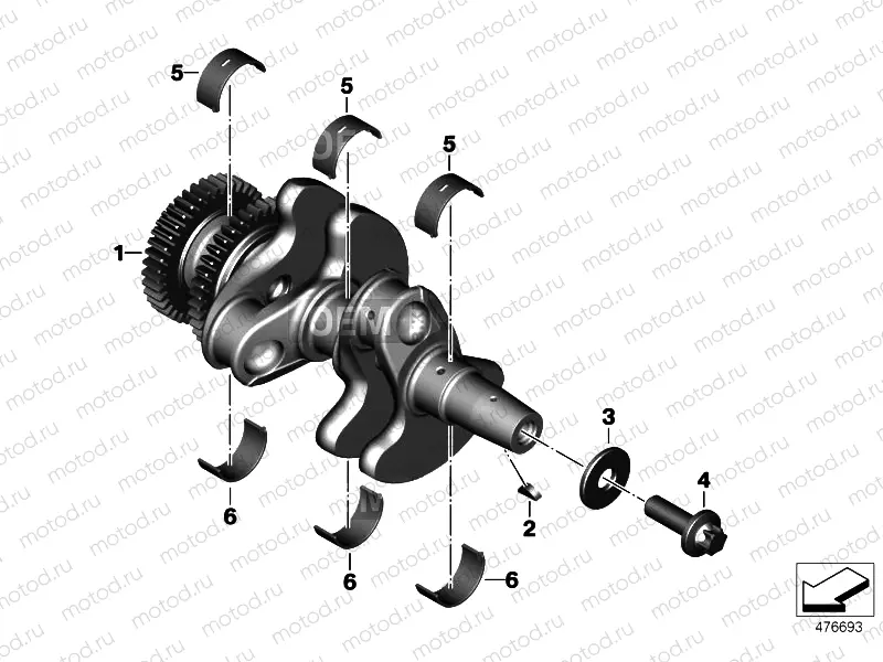 CRANKSHAFT WITH BEARING