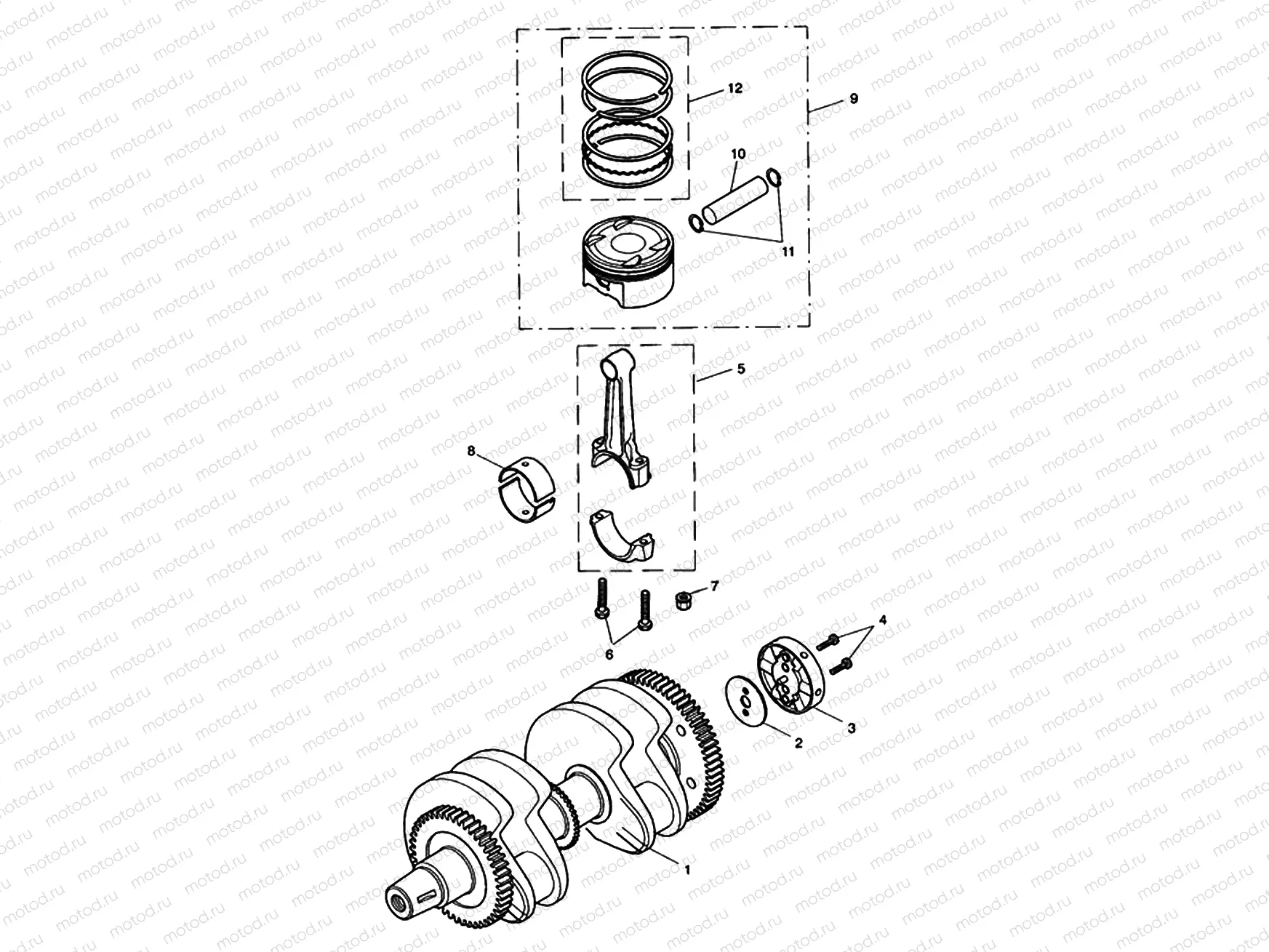 Crankshaft/Conn Rod and Pistons