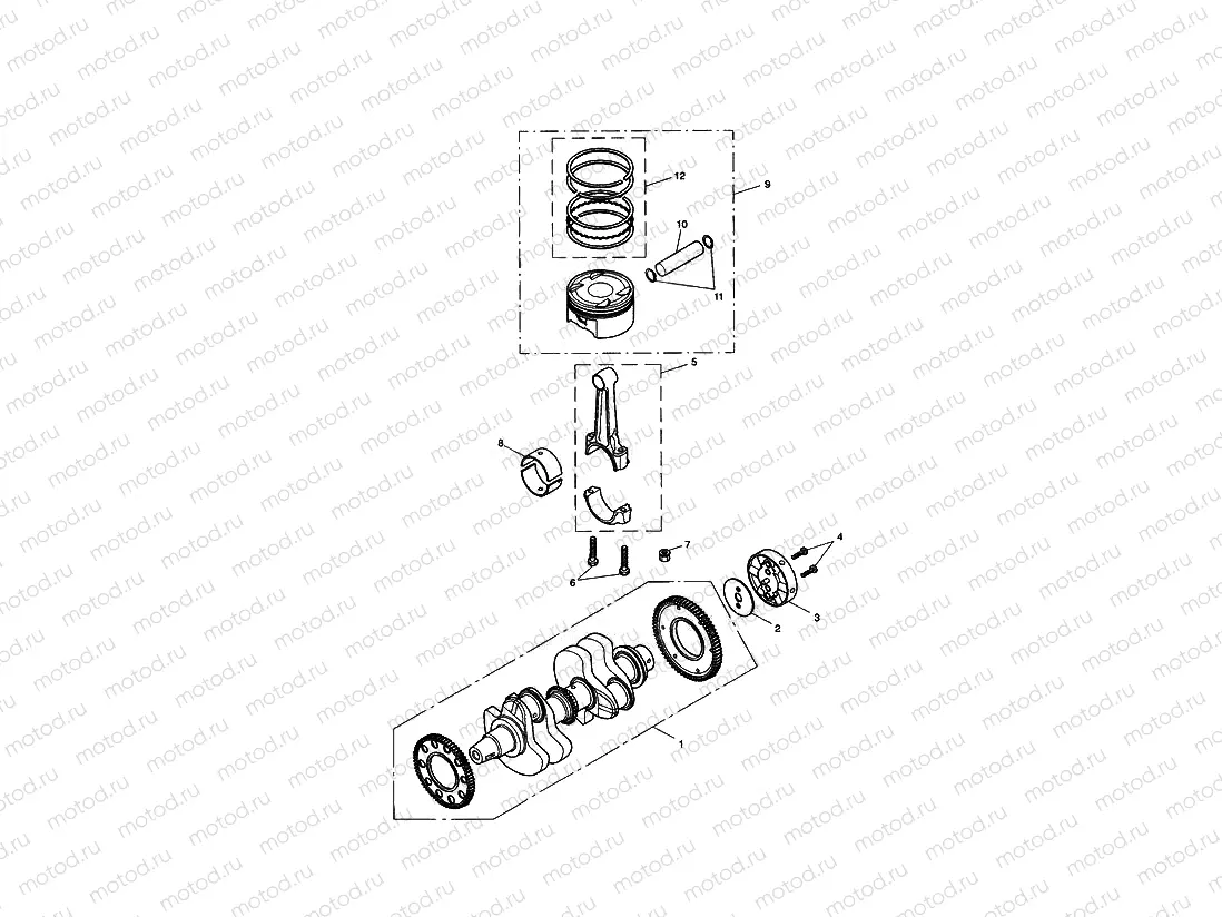 Crankshaft,Conn Rods 211132