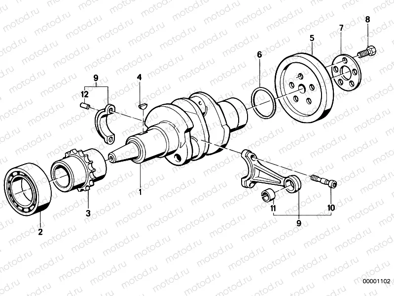 Crankshaft/Connecting rod/Mounting parts