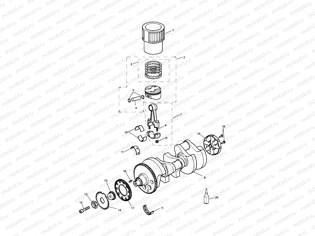 Crankshaft,ConnectingRods Piston