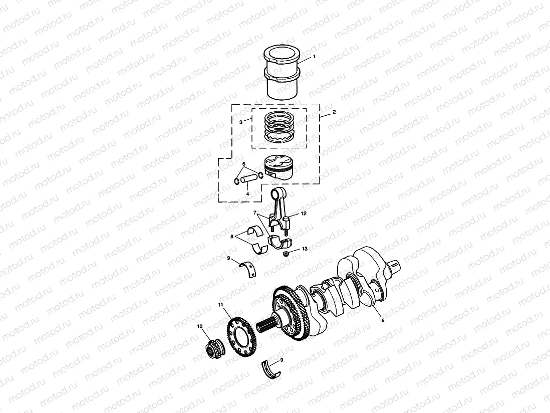 Crankshaft,ConnectingRods Piston