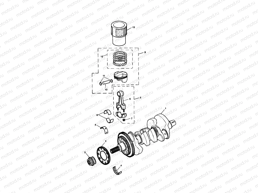 Crankshaft,ConnectingRods Piston