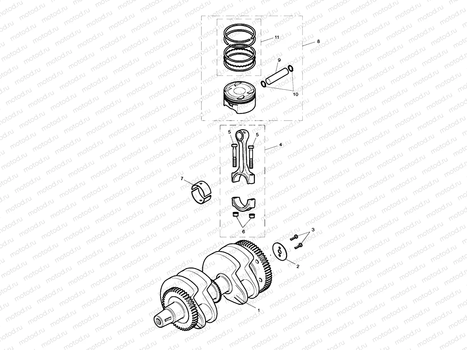 Crankshaft,ConnectingRods Piston