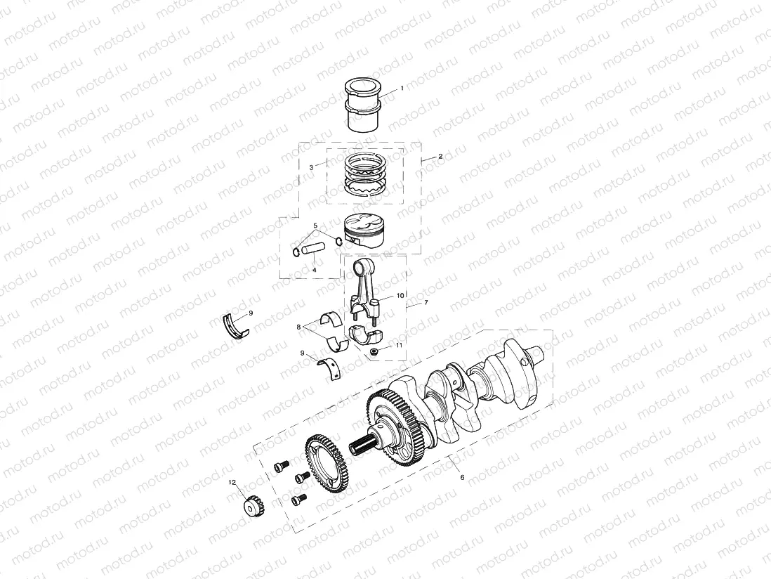 Crankshaft,ConnectingRods Piston