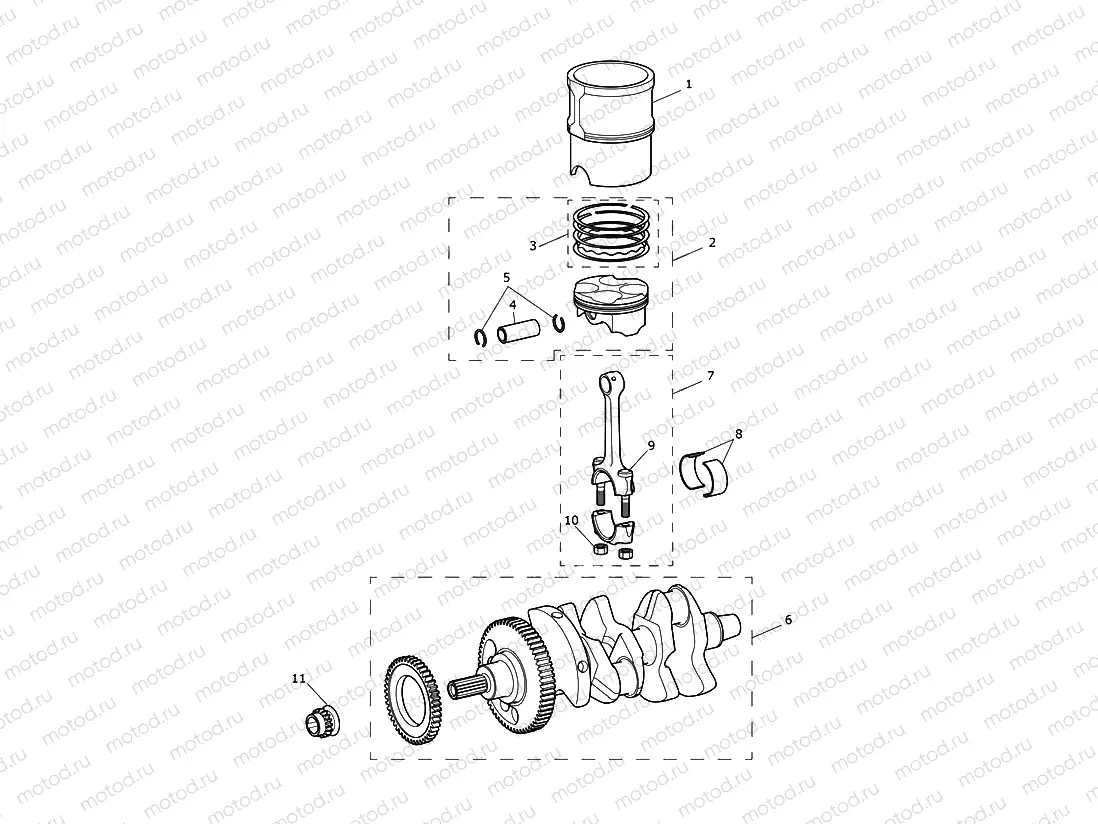 Crankshaft,ConnectingRods Piston