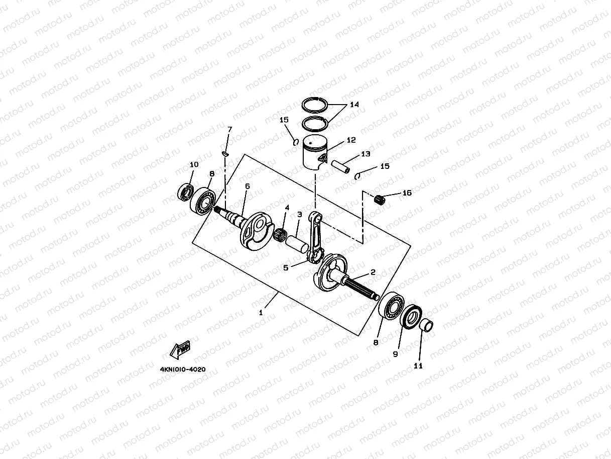 Crankshiyaft. Piston