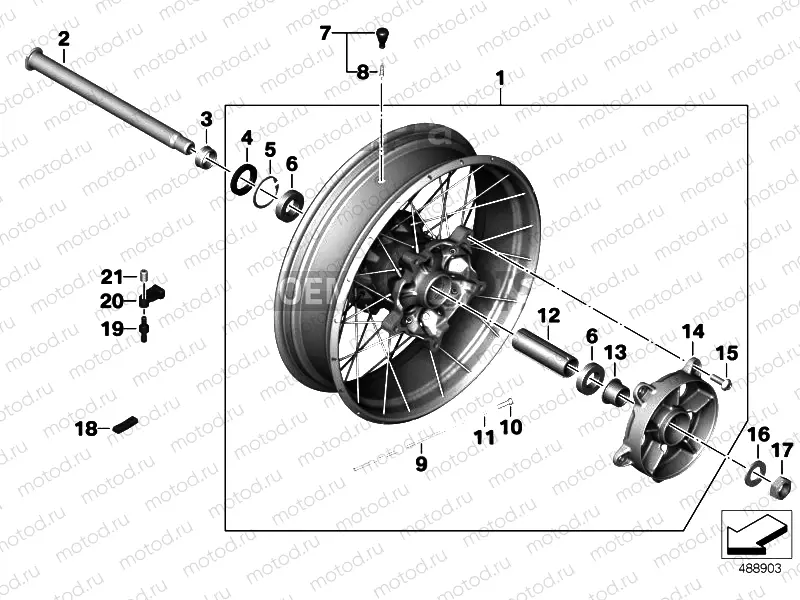 CROSS SPOKE WHEEL REAR