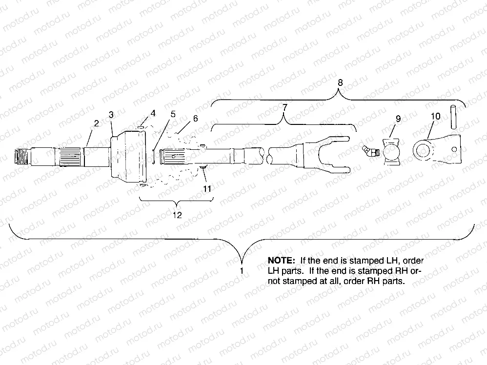CV JOINT - BTB PARTS 6x6 400L - U.S. W958740 | CV JOINT - BTB PARTS 6x6 400L - U.S. W958740, SWEDISH S958740 and NORWEGIAN (49302730270B6A)