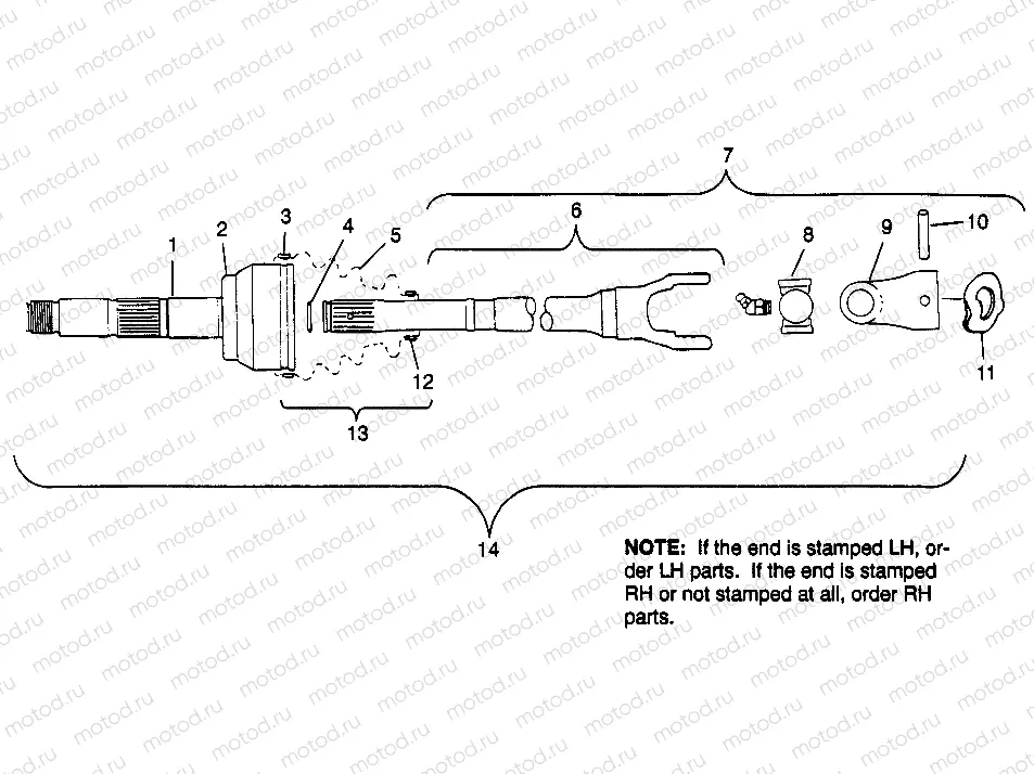 CV JOINT - BTB PARTS Scrambler 400L W97BC38C (4939893989B003) | CV JOINT - BTB PARTS Scrambler 400L W97BC38C (4939893989B003)