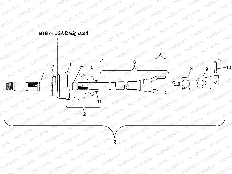 CV JOINT - BTB Sportsman 400L W97AC38C (4939673967B004) | CV JOINT - BTB Sportsman 400L W97AC38C (4939673967B004)