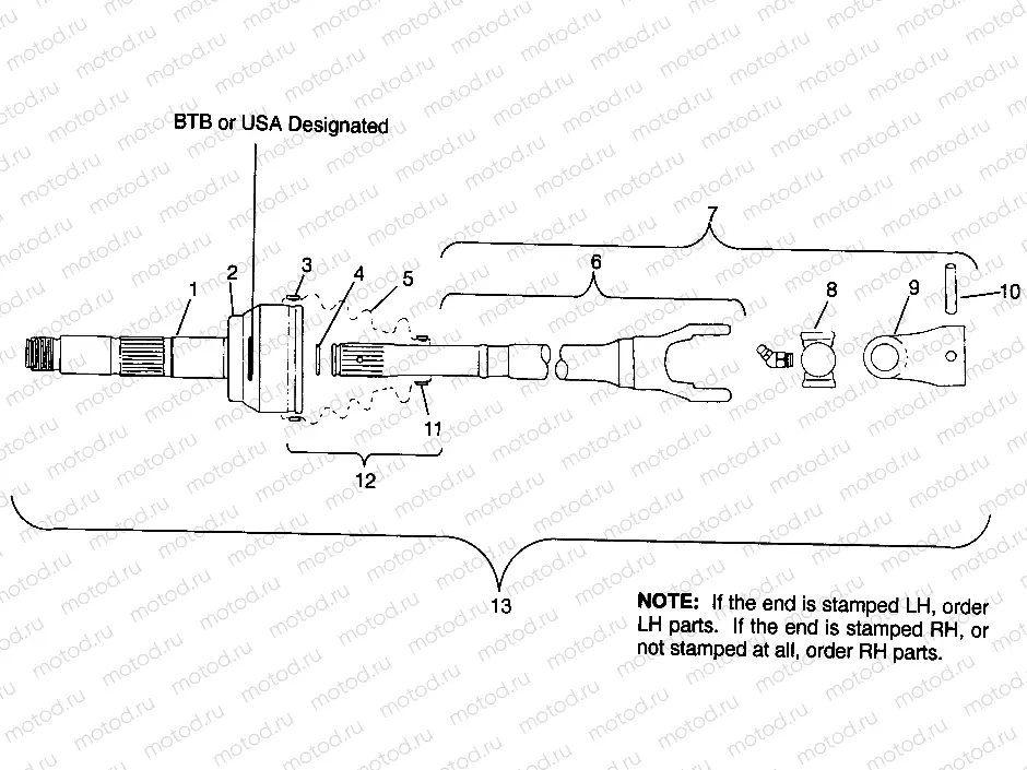 CV JOINT - BTB Sportsman 4x4 W968040 (4935943594B05A) | CV JOINT - BTB Sportsman 4x4 W968040 (4935943594B05A)