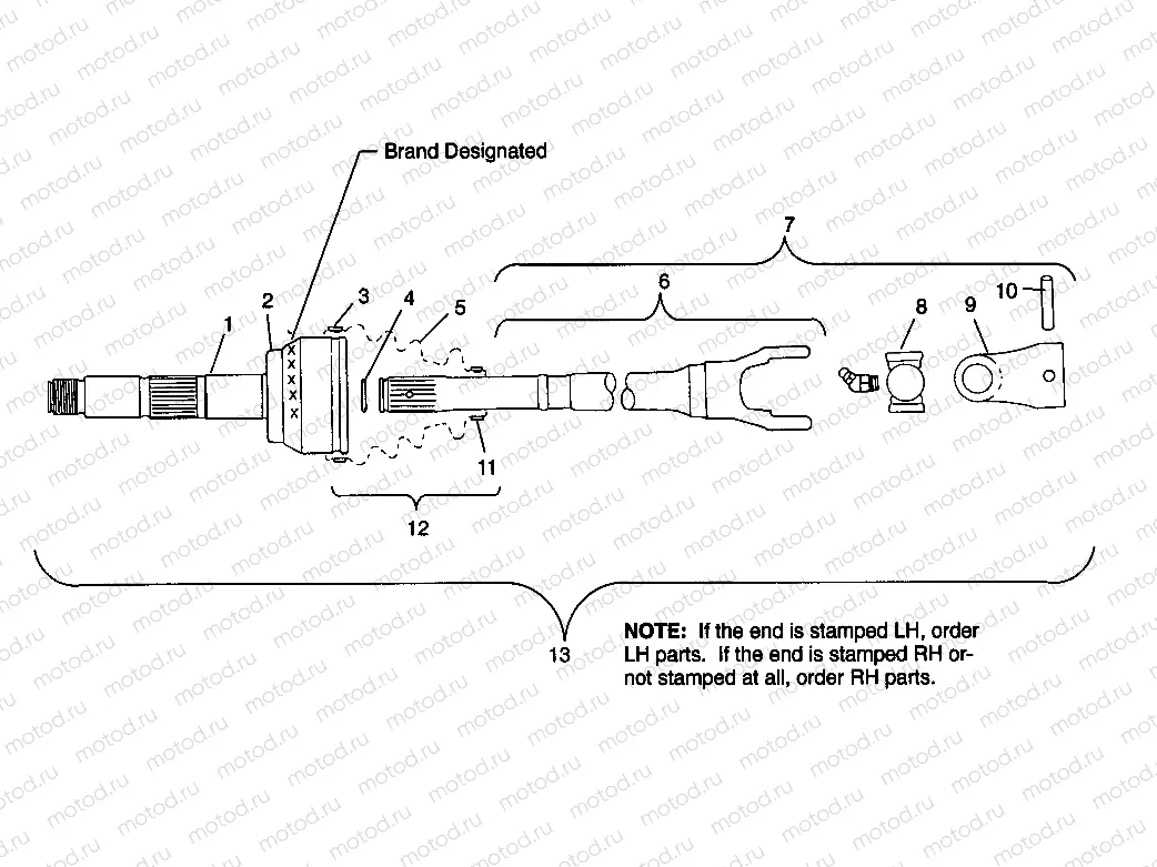 CV JOINT - BTB SPORTSMAN 500 W969244 and SWEDISH SPORTSMAN 500 S969244 (4936093609B02A) | CV JOINT - BTB SPORTSMAN 500 W969244 and SWEDISH SPORTSMAN 500 S969244 (4936093609B02A)
