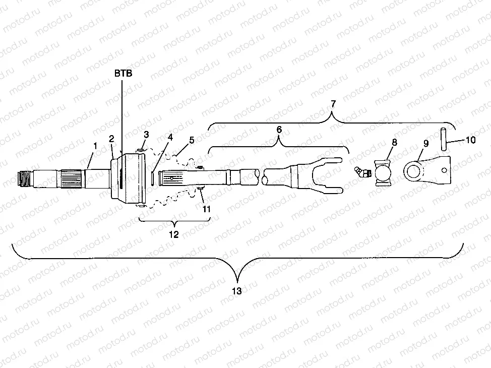 CV JOINT - BTB XPLORER 300 W98CC28C (4945264526B005) | CV JOINT - BTB XPLORER 300 W98CC28C (4945264526B005)