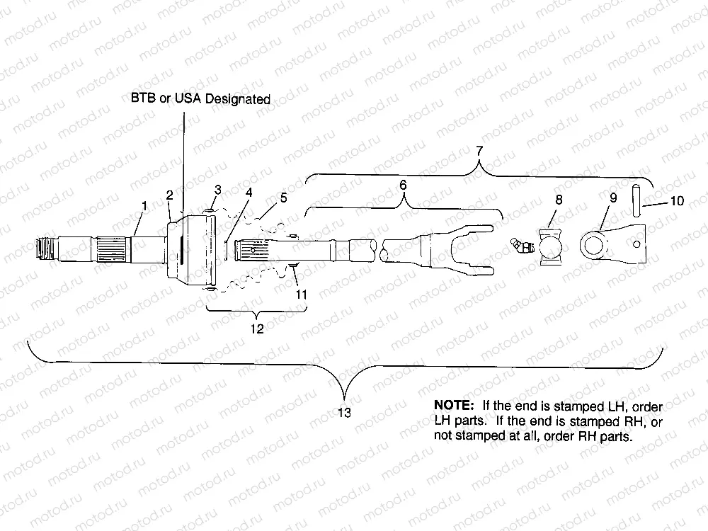 CV JOINT - BTB XPLORER 400L W969140 (4935983598B04A) | CV JOINT - BTB XPLORER 400L W969140 (4935983598B04A)