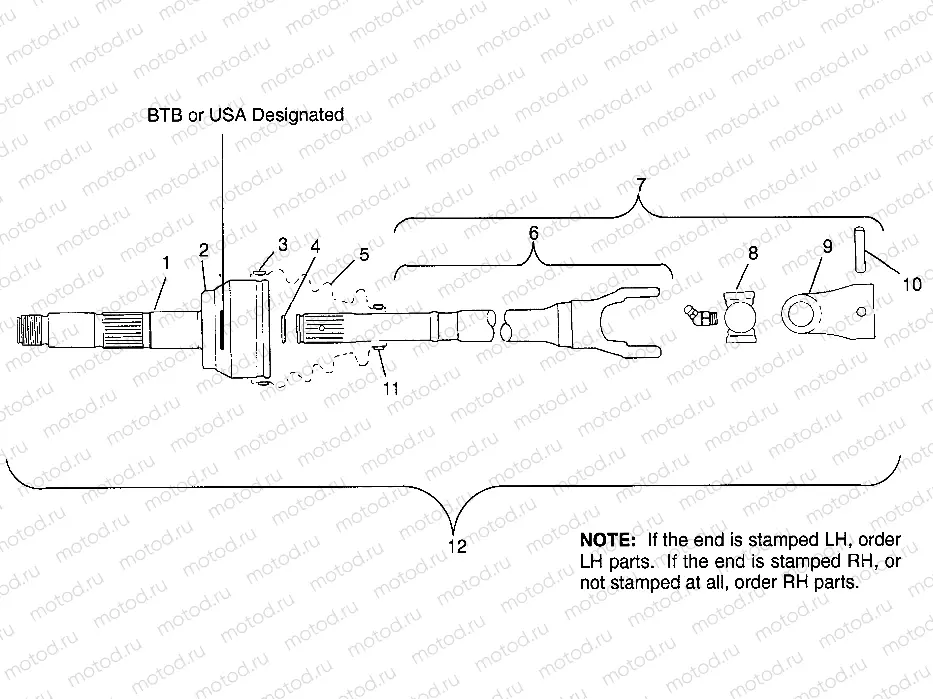 CV JOINT - USA Sportsman 4x4 W968040 (4935943594B005) | CV JOINT - USA Sportsman 4x4 W968040 (4935943594B005)
